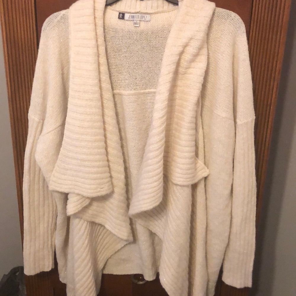 Shimmer ruffled Jennifer Lopez sweater!!✨